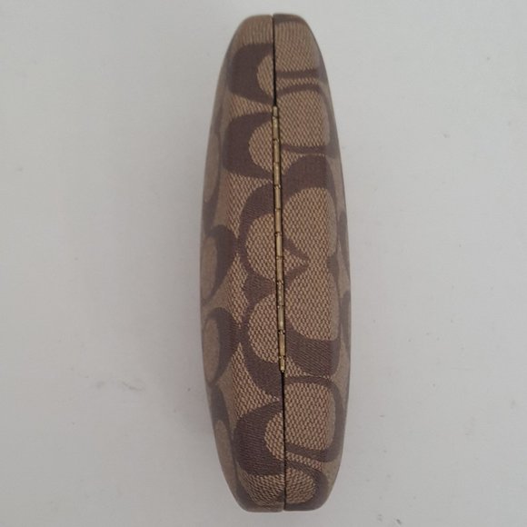 COPY - Coach Signature Clam Shell Sunglasses Glasses Hard Case Holder - Picture 3 of 6